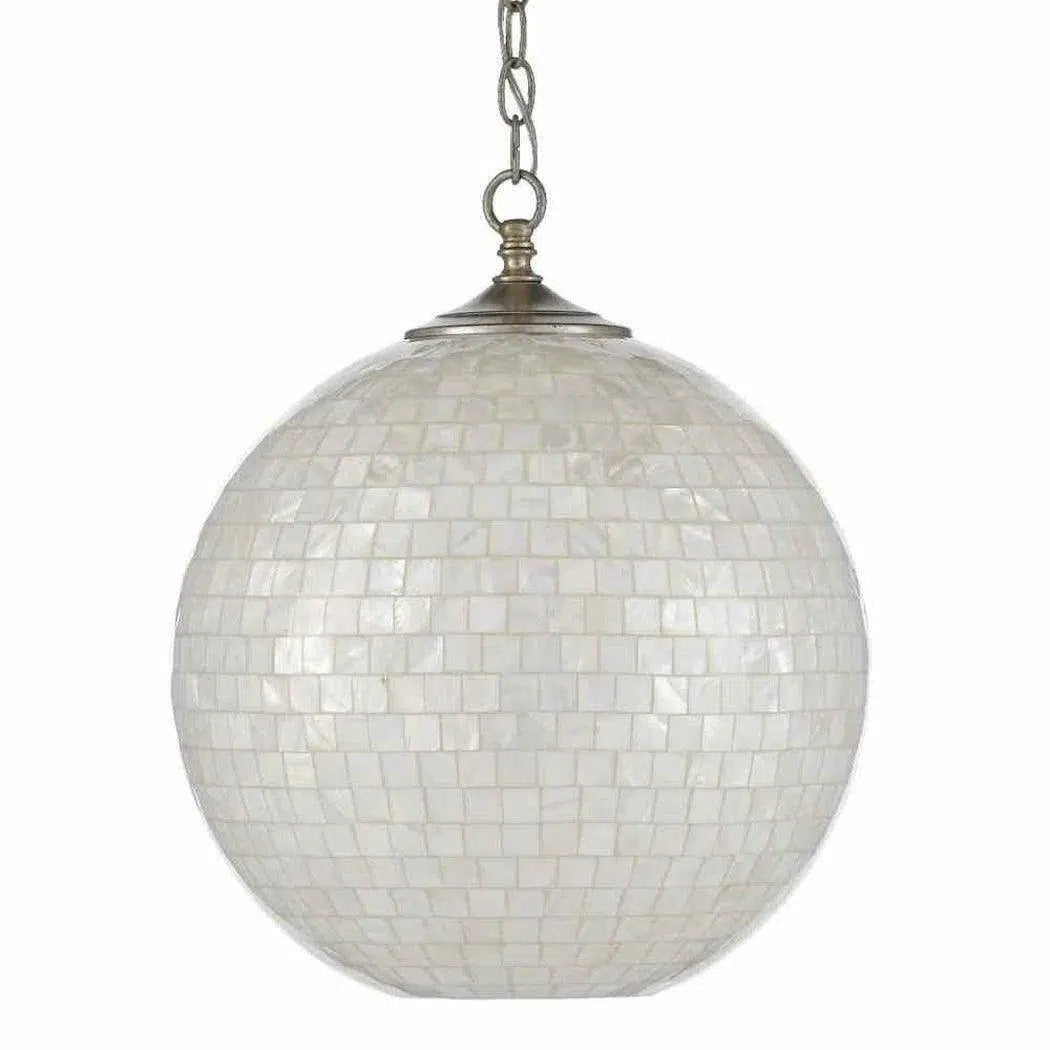 marble table lamps with a luxurious veined pattern for high end decorPearl Antique Silver Leaf Finhorn Pendant