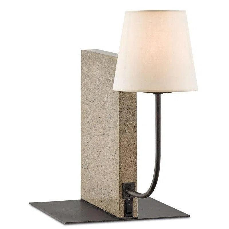 crystal table lamps with dazzling prisms for a glamorous effectPolished Concrete Aged Steel Oldknow Table Lamp