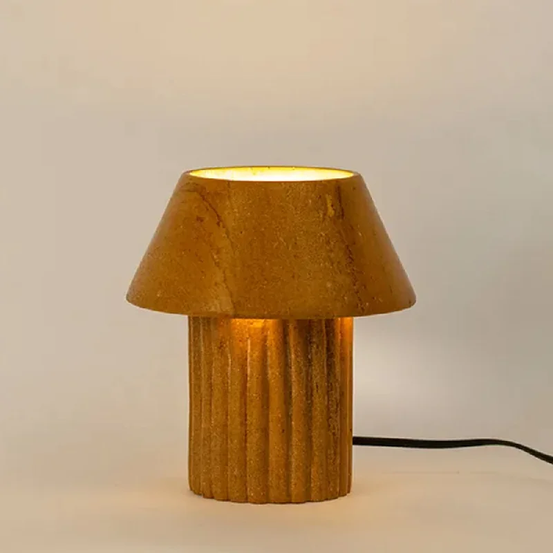 art deco table lamps with geometric shapes for a retro touchRio in Sandstone Marble - Table Lamp