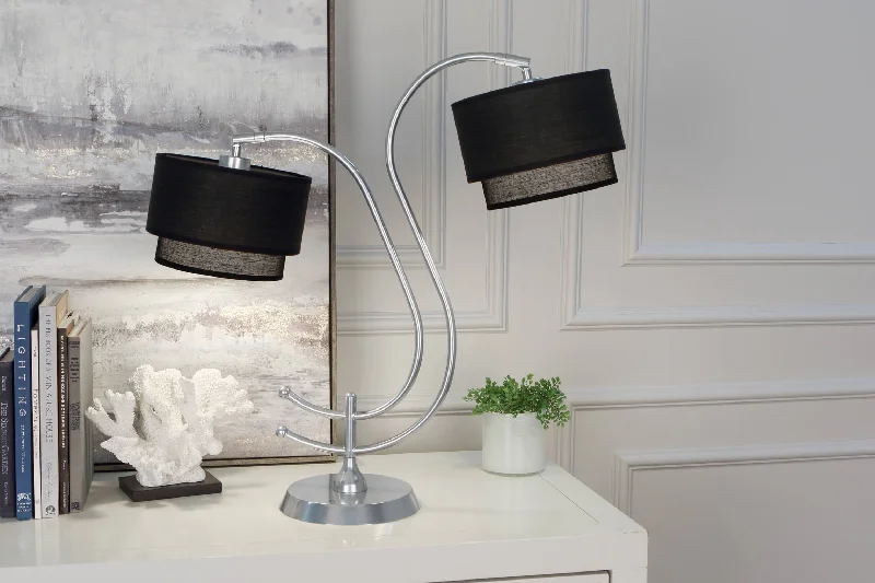 rustic farmhouse table lamps for cozy kitchensRobert Abbey Charlee Chrome Table Lamp