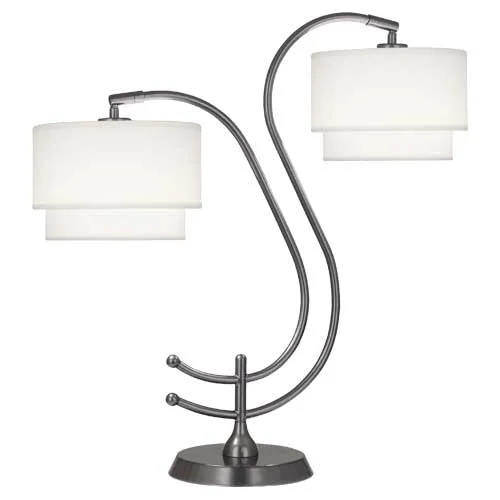 metal table lamps with a matte black finish for a sleek appearanceRobert Abbey Charlee Gunmetal Table Lamp