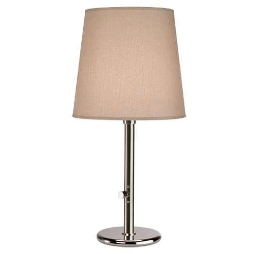 Polished Nickel/Taupe Claiborne Fabric