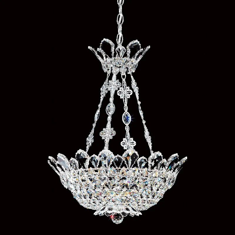 Gothic Ceiling Lights with Dark Metalwork and Pointed ArchesSchonbek Lighting 5798A  Trilliane Pendant Light Polished Silver