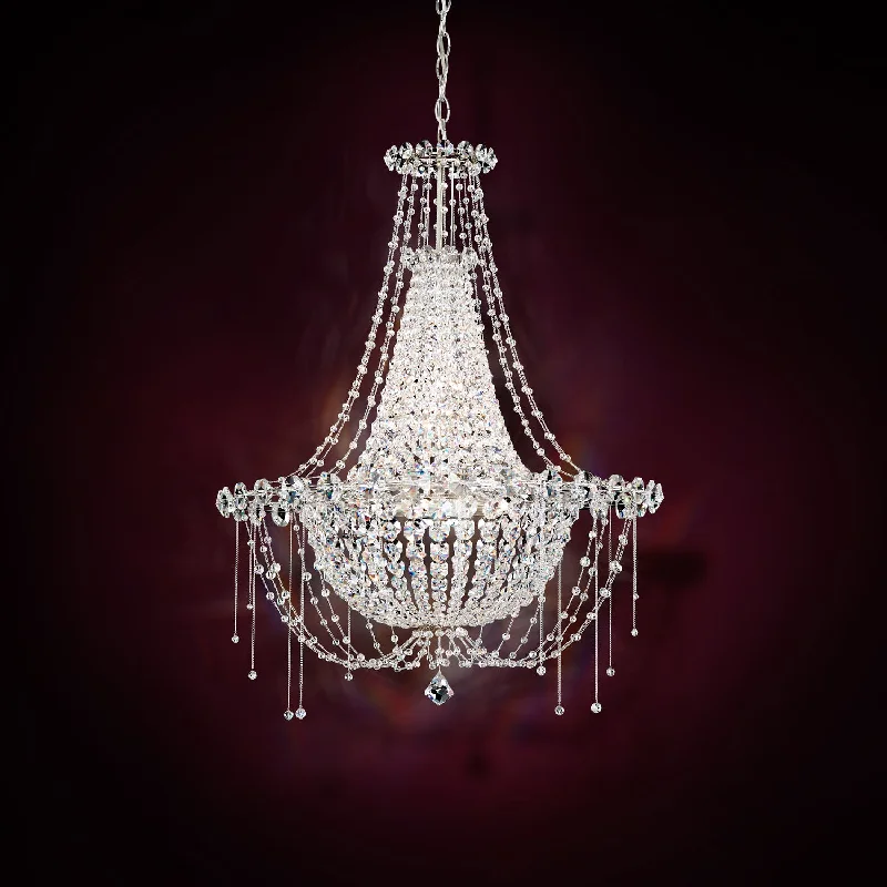 Moroccan Ceiling Lights with Colorful Stained Glass and Geometric CarvingsSchonbek Lighting CM8326N-401A  Chrysalita Pendant Light Polished Stainless Steel