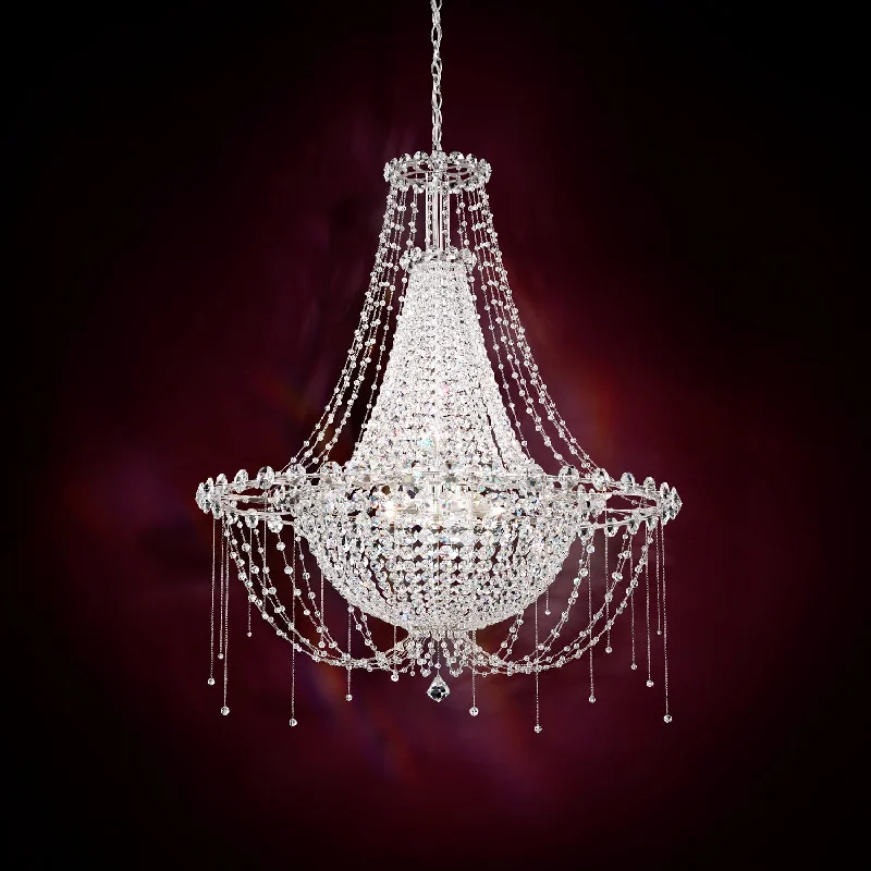 Contemporary Ceiling Lights with Unique, Abstract ShapesSchonbek Lighting CM8334N-401A  Chrysalita Pendant Light Polished Stainless Steel