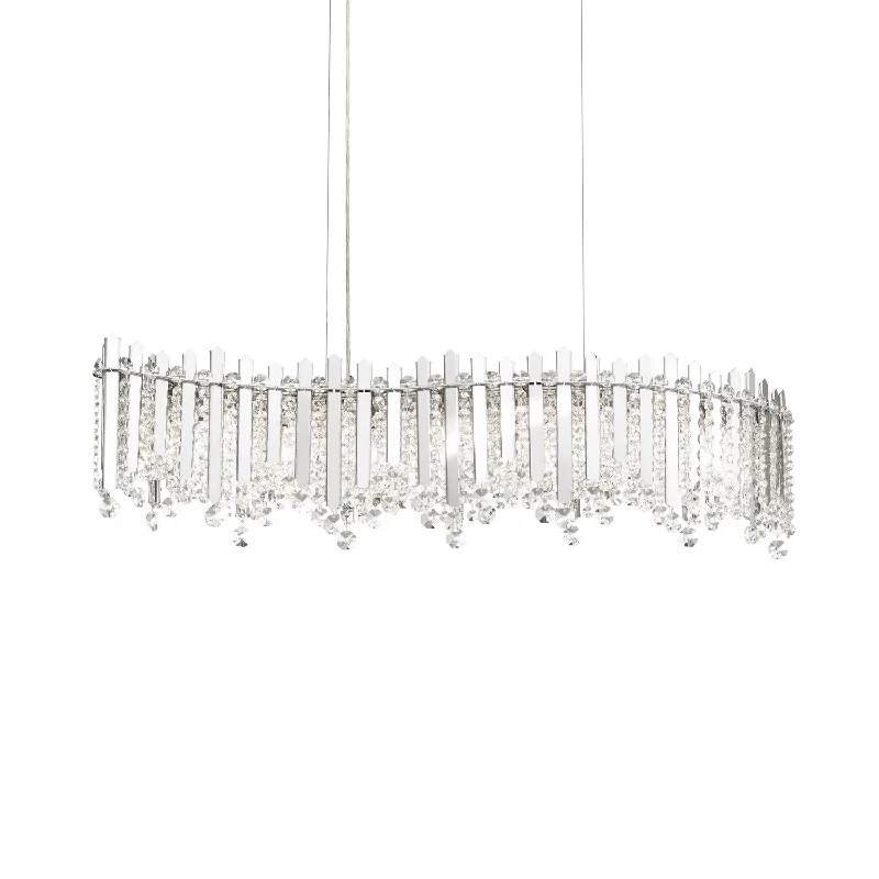 Bohemian Ceiling Lights with Beads, Tassels, and Colorful GlassSchonbek Lighting MX8346N-401A  Chatter Pendant Light Polished Stainless Steel