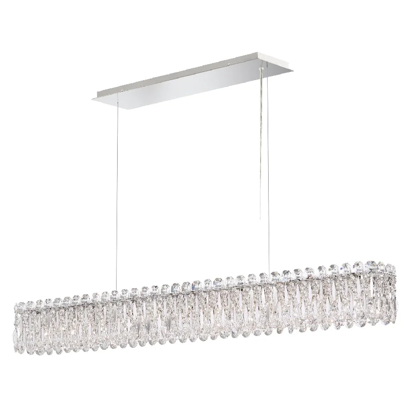 Scandinavian Style Ceiling Lights with Light Wood AccentsSchonbek Lighting RS8352N-401A  Sarella Pendant Light Polished Stainless Steel