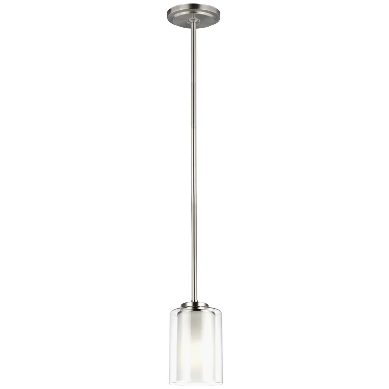 Scandinavian Style Ceiling Lights with Light Wood AccentsSea Gull Lighting Elmwood Park 1-Light Mini-Pendant
