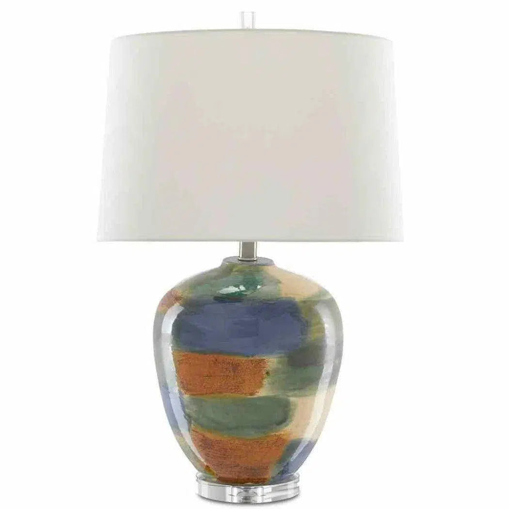 rustic farmhouse table lamps for cozy kitchensBlue Green Sand Rust Clear Rainbow Table Lamp rustic farmhouse table lamps for cozy kitchensBlue Green Sand Rust Clear Rainbow Table Lamp