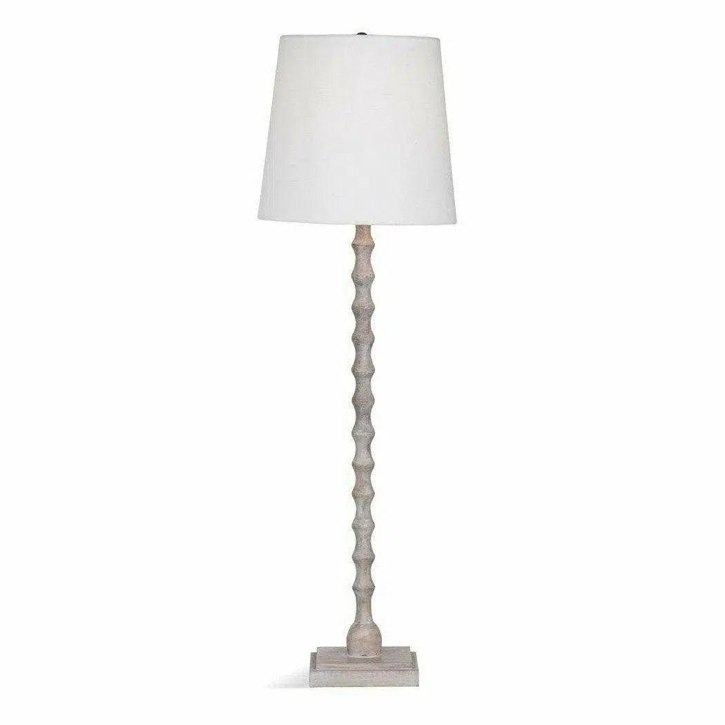 bohemian table lamps with colorful patterns for eclectic bedroomsBobbin Buffet Lamp 36" Tall Iron White Table Lamp