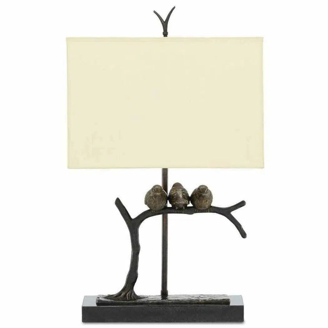 rustic farmhouse table lamps for cozy kitchensBronze Black Sparrow Table Lamp