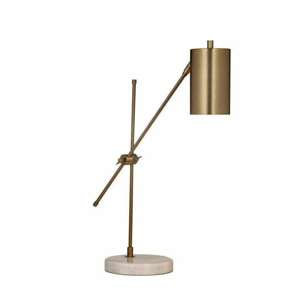 art deco table lamps with geometric shapes for a retro touchDanielle Task Lamp 21" Tall Metal White Table Lamp
