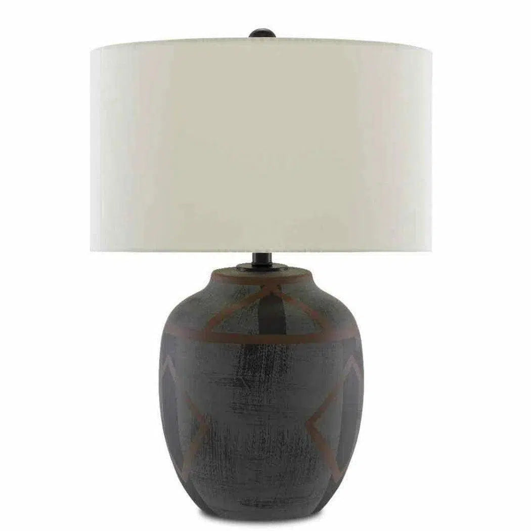 modern minimalist table lamps for contemporary living roomsDark Blue Matte Black Juste Table Lamp