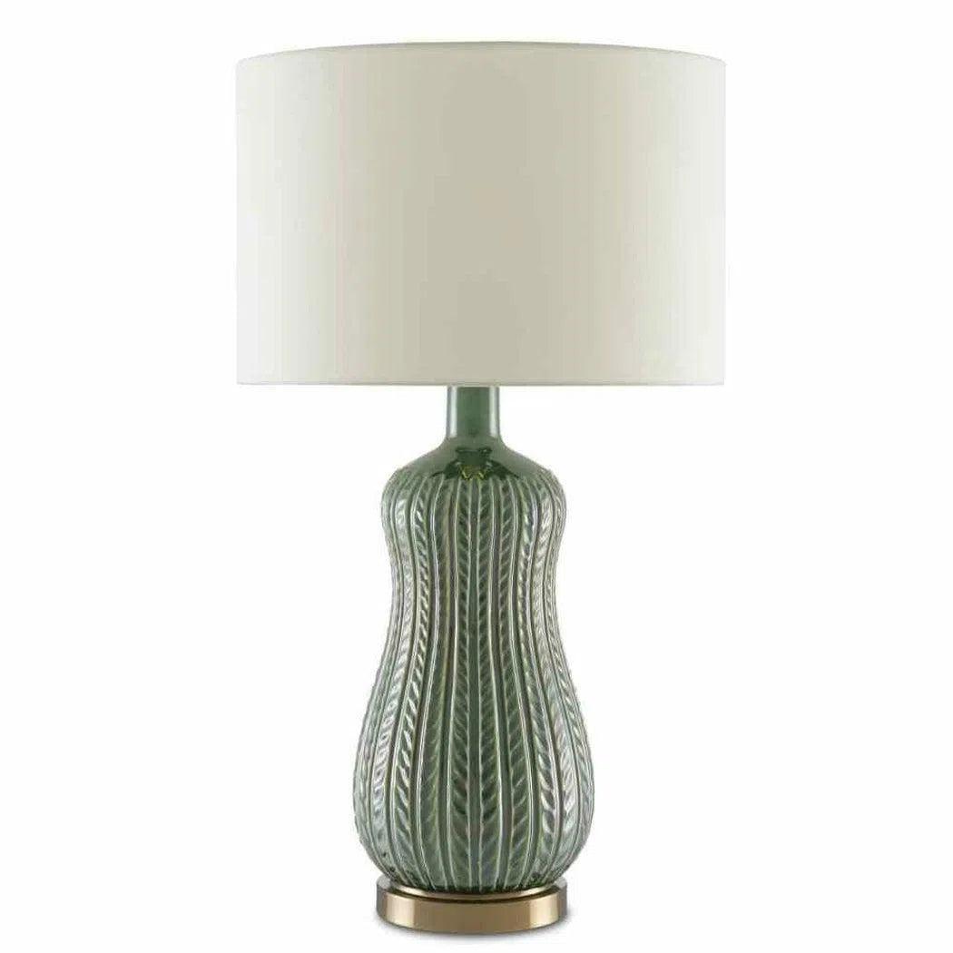 wooden table lamps with natural grain for a warm and organic feelGreen Mamora Green Table Lamp