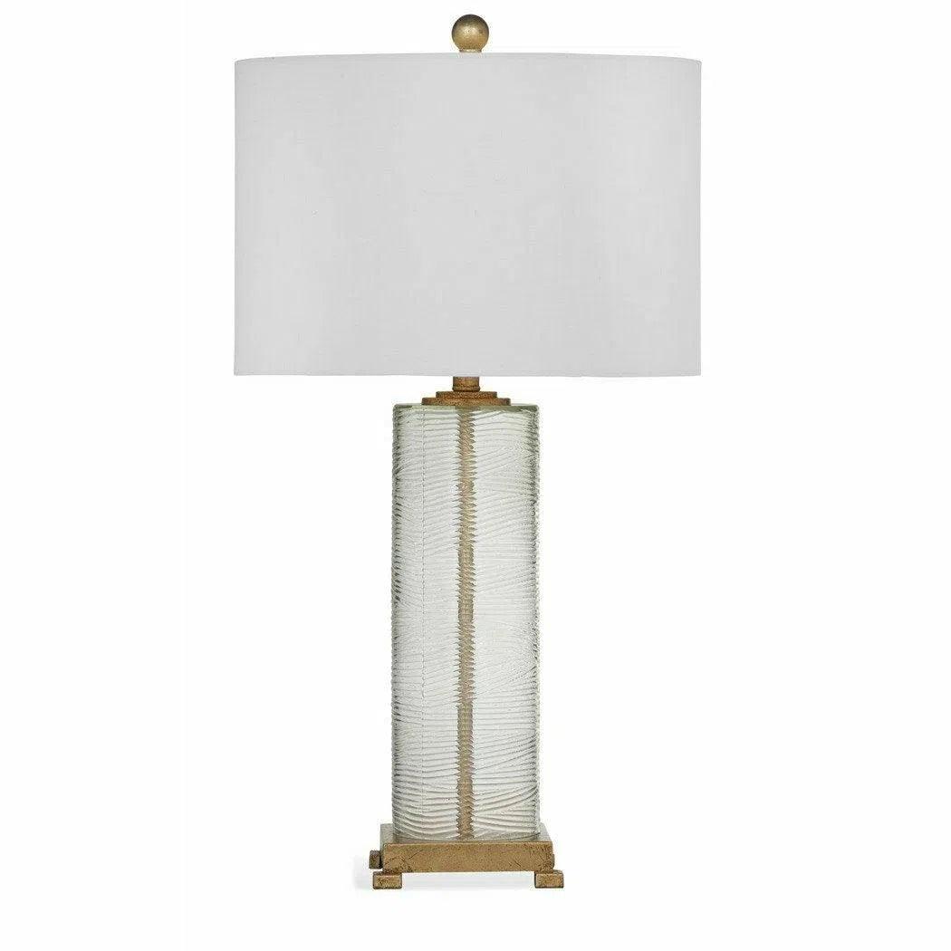 marble table lamps with a luxurious veined pattern for high end decorMaroa 28" Tall Glass Clear Gold Table Lamp