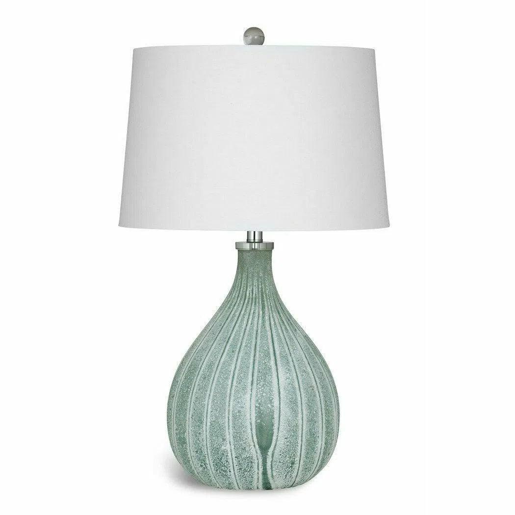 rustic farmhouse table lamps for cozy kitchensNassau 29" Tall Glass Green Table Lamp