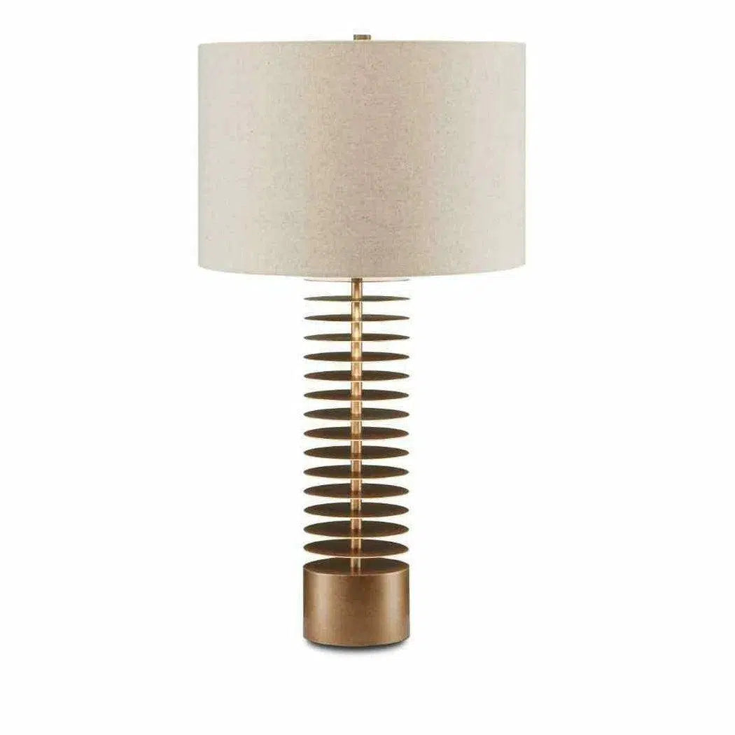 coastal style table lamps with nautical elements for beach housesPainted Antique Brass Walwyn Table Lamp