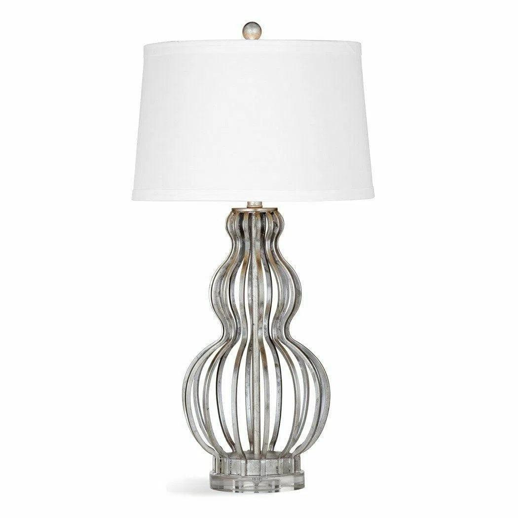 marble table lamps with a luxurious veined pattern for high end decorSophie 29" Tall Metal Silver Table Lamp