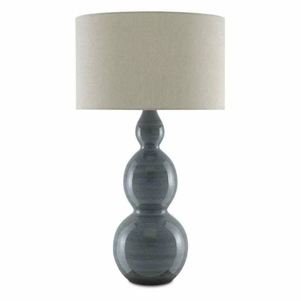 victorian style table lamps with ornate details for traditional homesSteel Blue Cymbeline Table Lamp