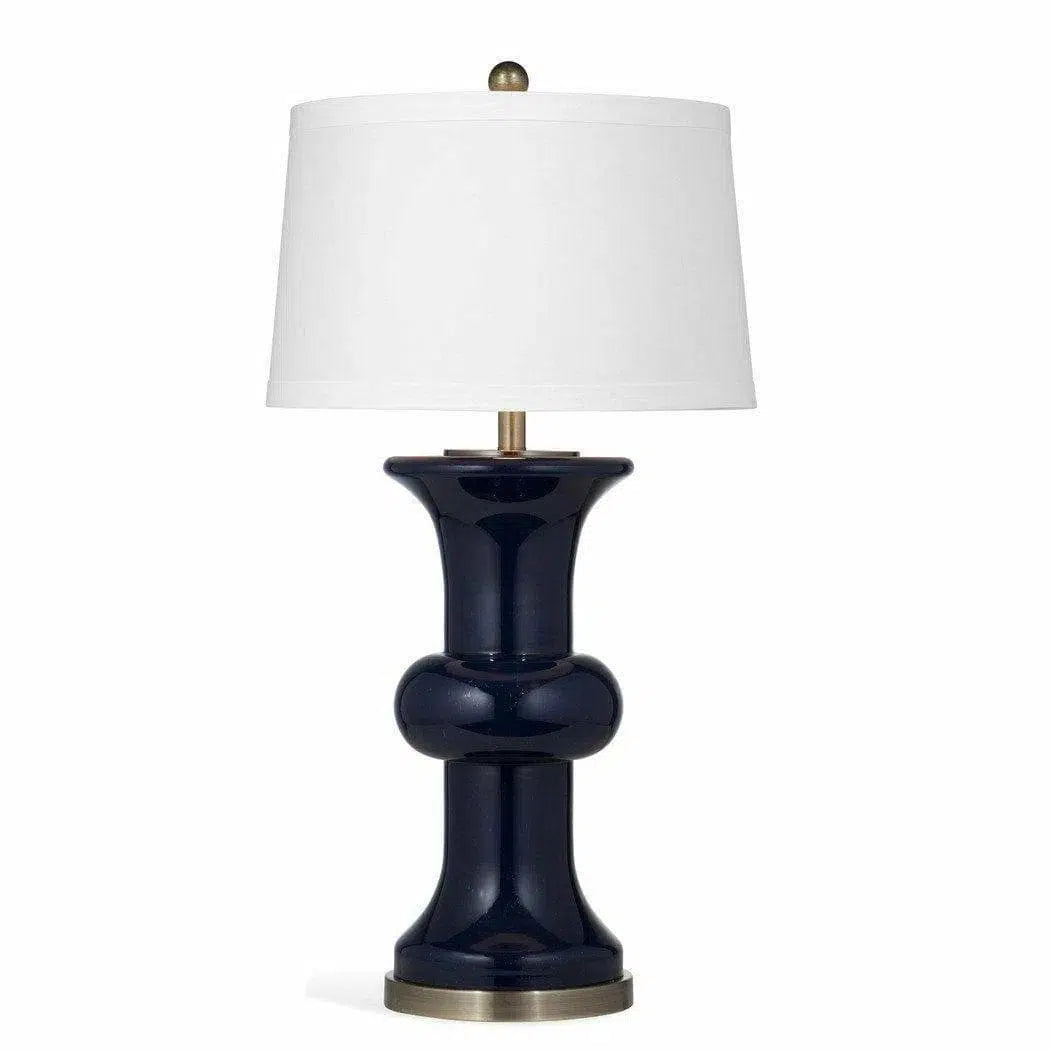rustic farmhouse table lamps for cozy kitchensVince 32" Tall Glass Blue Table Lamp