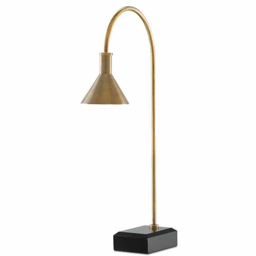 industrial style table lamps with exposed bulbs for loft apartmentsVintage Brass Black Thayer Desk Lamp