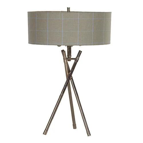 bohemian table lamps with colorful patterns for eclectic bedroomsThe Harris' Tomintoul Tartan Tripod Table Lamp