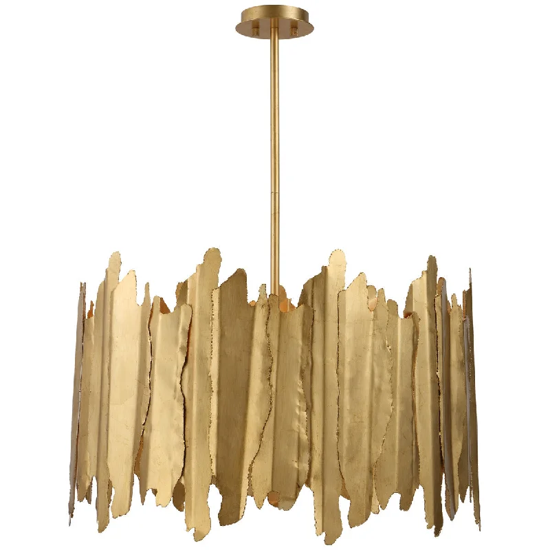 Gothic Ceiling Lights with Dark Metalwork and Pointed ArchesUttermost Golden Gate 8-Light Industrial Pendant