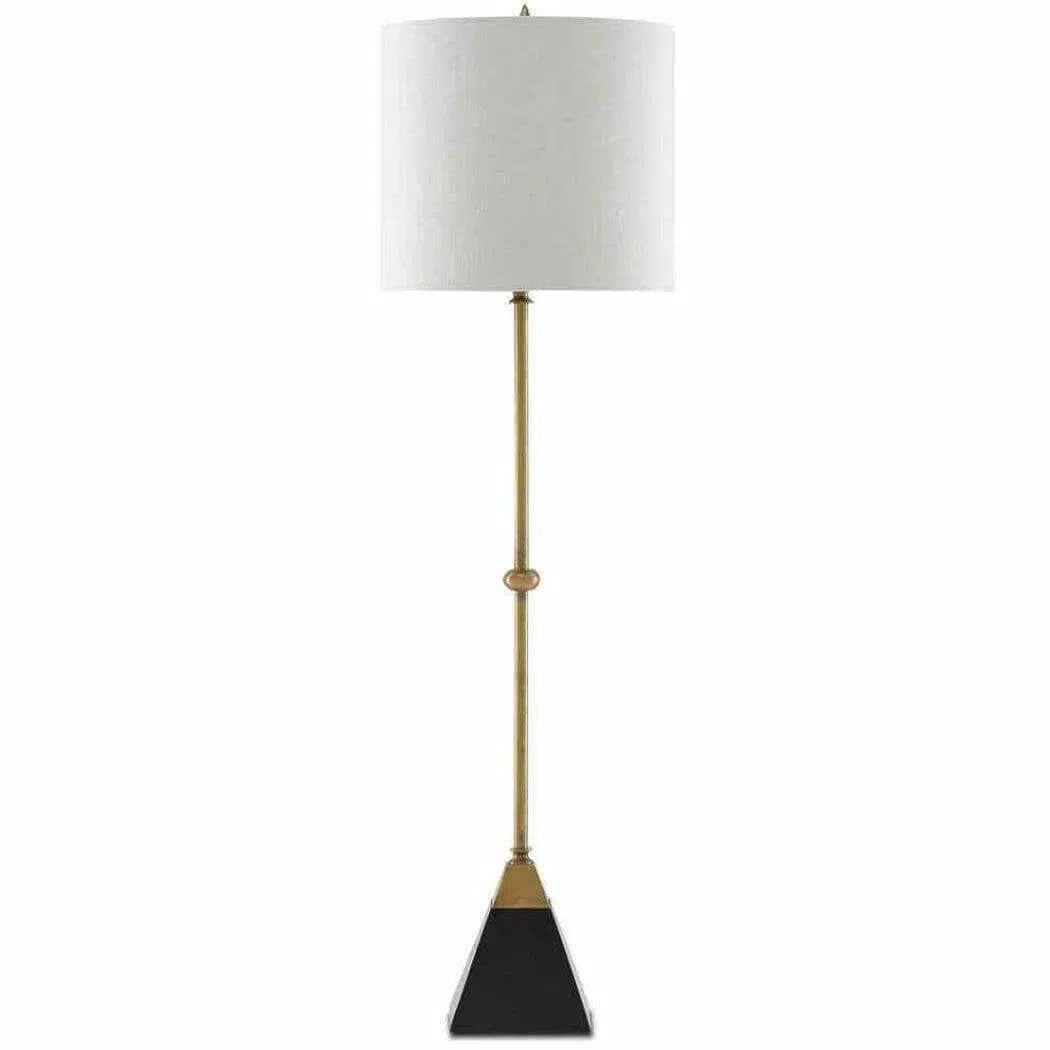 leather table lamps with a distressed texture for a rugged charmVintage Brass Black Recluse Table Lamp