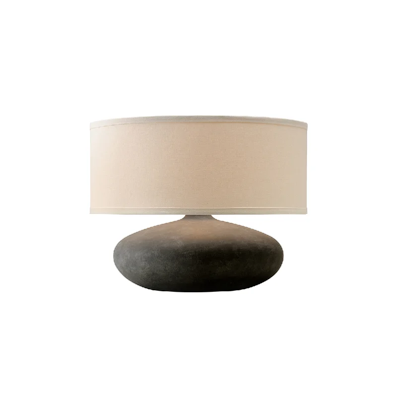 leather table lamps with a distressed texture for a rugged charmZen Wide Table Lamp